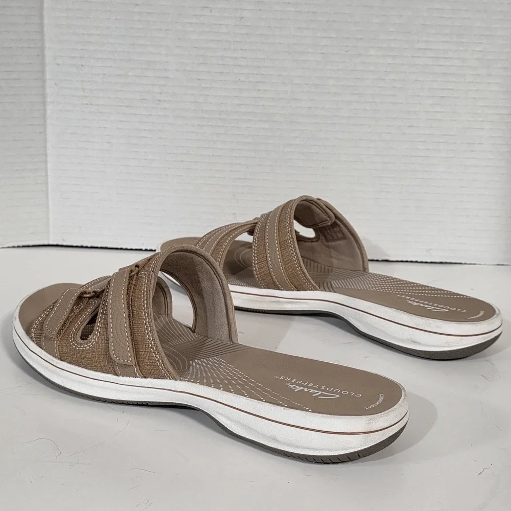 Clarks Breeze Piper Warm Beige Women's 11 Comfort Sandals 26171355